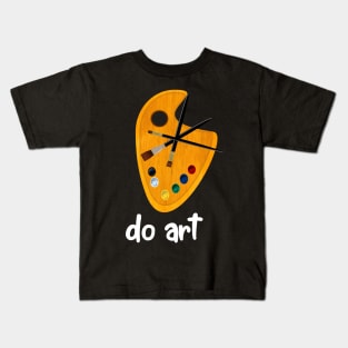 Do Art - Paint Palette and Brushes Kids T-Shirt